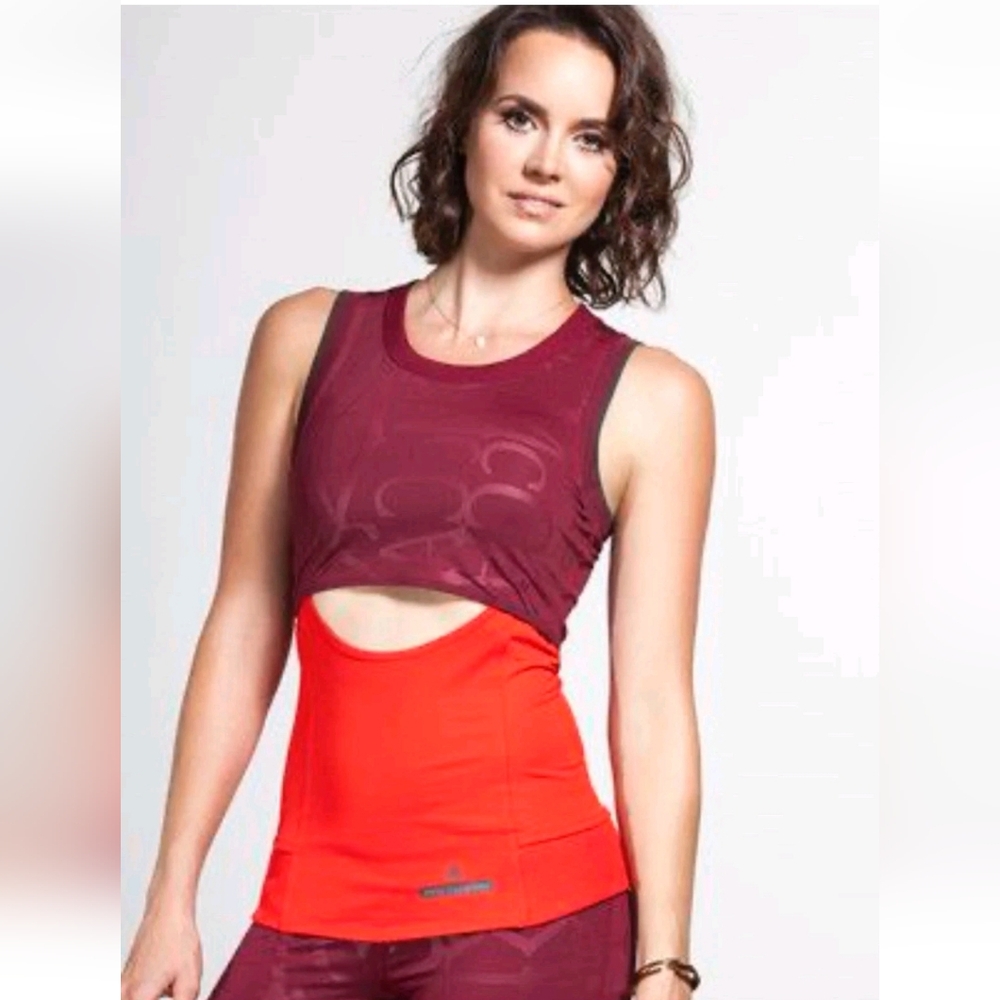 NWOT Adidas Stella McCartney Active Cutoff Tank Top  XS Gym Yoga Running Y2K